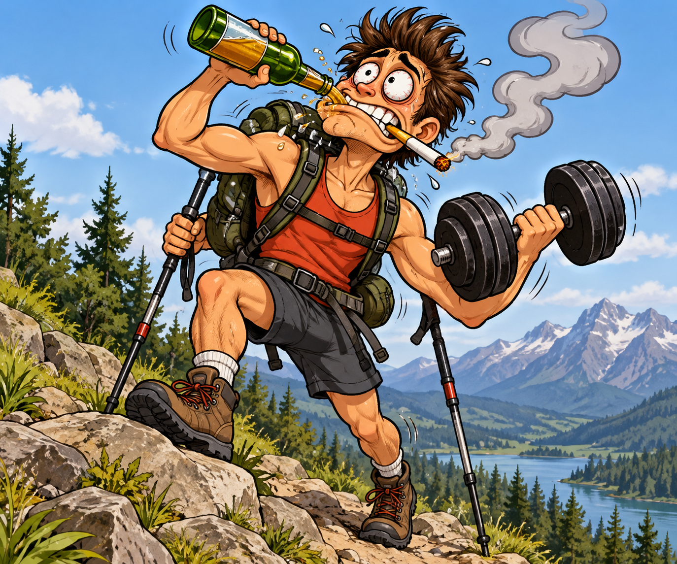 ¹ shot ² puff ³ lift ⁴ hike